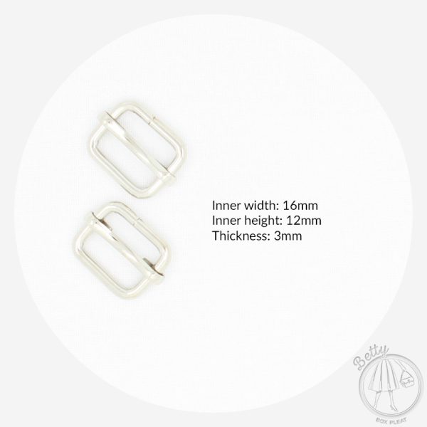 16mm (5/8in) Slide – Silver – 10 Pack