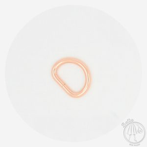 20mm (3/4in) D Ring – Rose Gold – 10 Pack