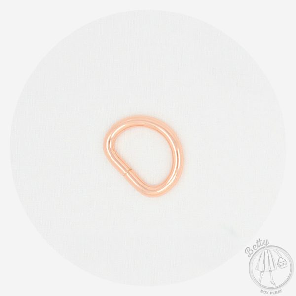 20mm (3/4in) D Ring – Rose Gold – 10 Pack