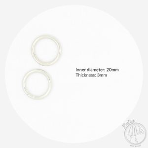 20mm (3/4in) O Ring – Silver – 2 Pack