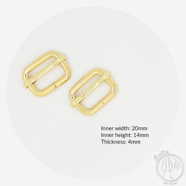 20mm (3/4in) Slide – Gold – 10 Pack