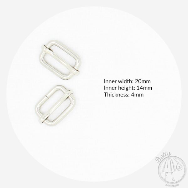 20mm (3/4in) Slide – Silver – 2 Pack