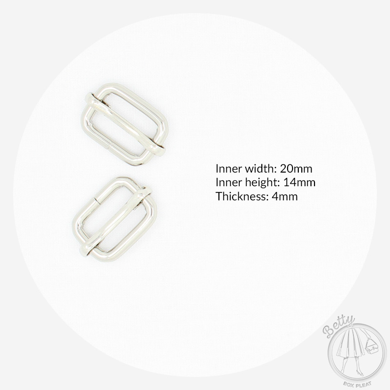 20mm (3/4in) Slide – Silver – 10 Pack - Porcupine Crafts
