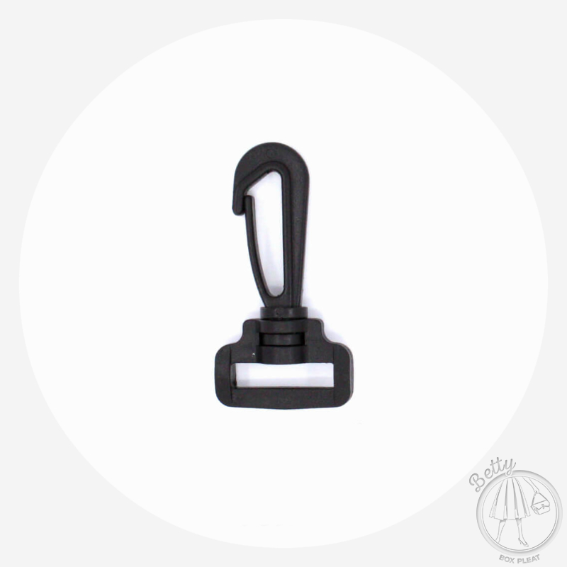25mm (1in) Plastic Swivel Hook – Black – 10 Pack - Porcupine Crafts