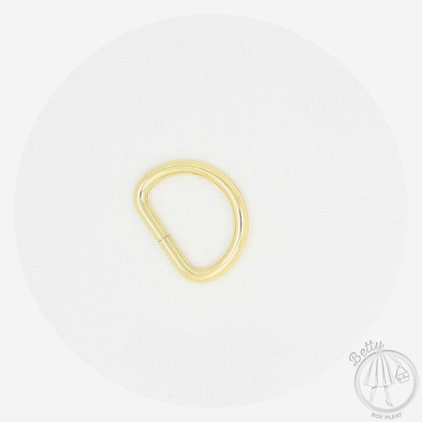 25mm (1in) D Ring – Gold – 2 Pack