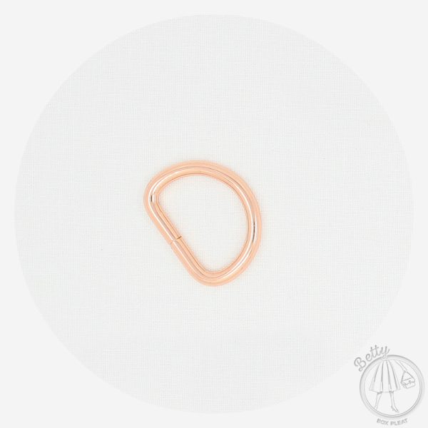 25mm (1in) D Ring – Rose Gold – 2 Pack