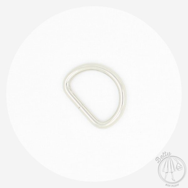 25mm (1in) D Ring – Silver – 10 Pack