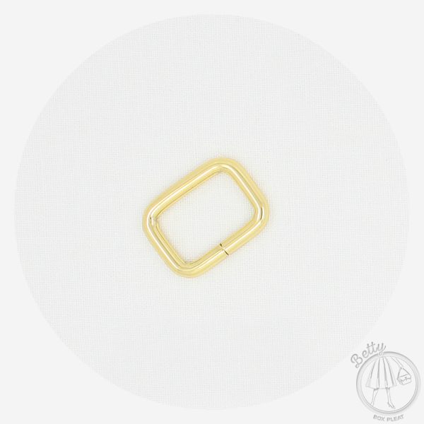 20mm (3/4in) Rectangle Ring – Gold – 10 Pack