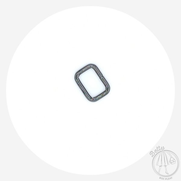 20mm (3/4in) Rectangle Ring – Gunmetal – 2 Pack