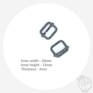 20mm (3/4in) Slide – Gunmetal – 10 Pack