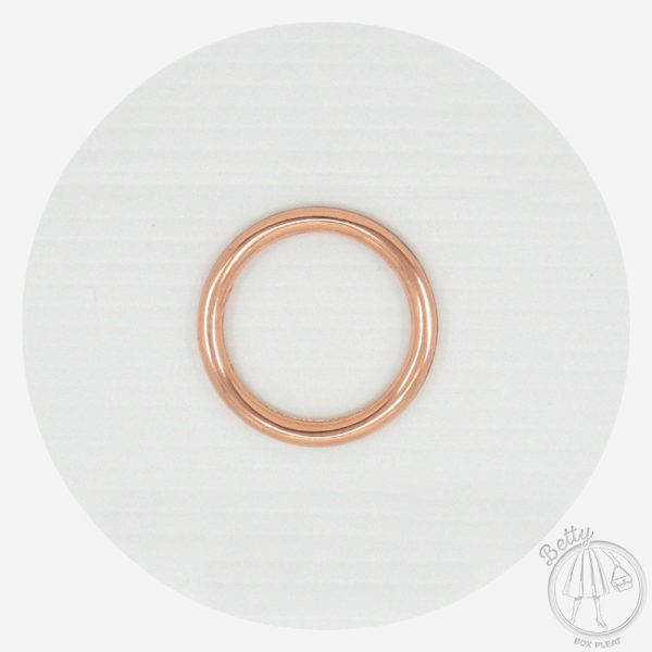 25mm (1in) Alloy O Ring – Rose Gold – 10 Pack