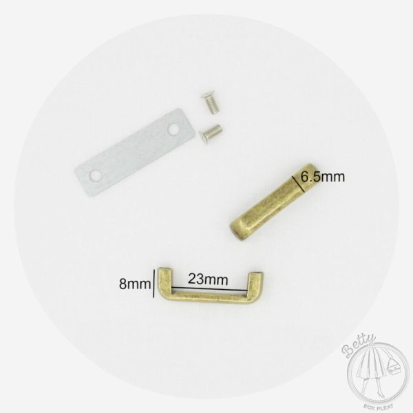 23mm Strap Keeper – Antique Brass – 4 Pack