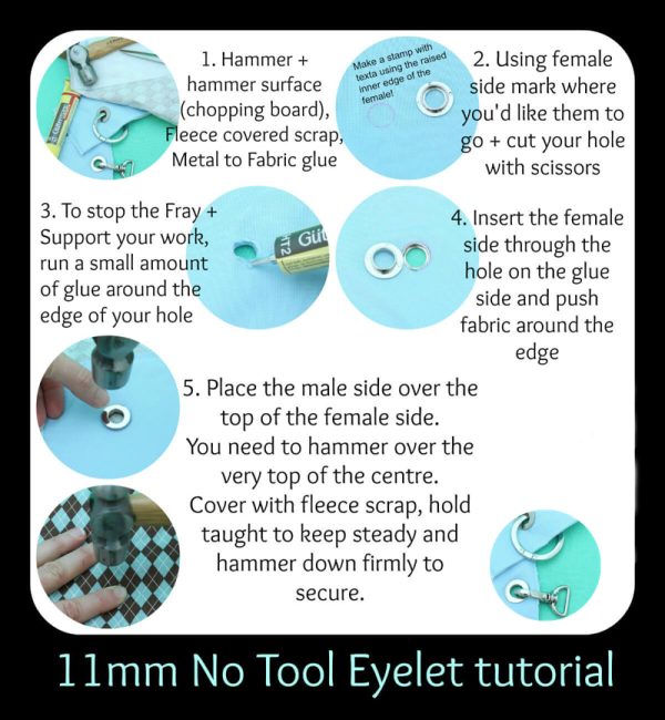 11mm – No Tool Eyelets – Silver – 4 Pack