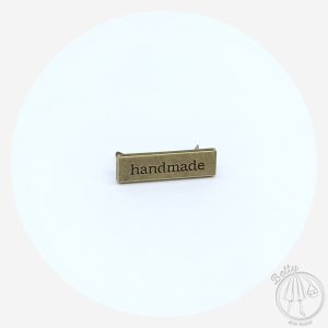 Handmade – Rectangle Label – Antique Brass – 1 Pack