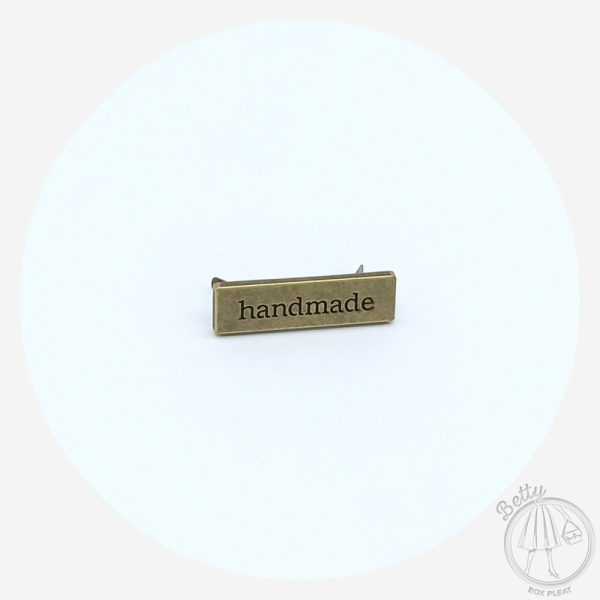 Handmade – Rectangle Label – Antique Brass – 5 Pack