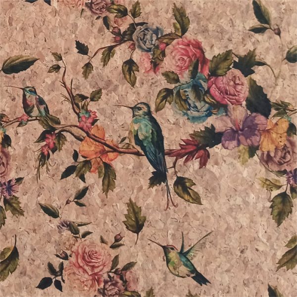Hummingbirds – Cork Fabric