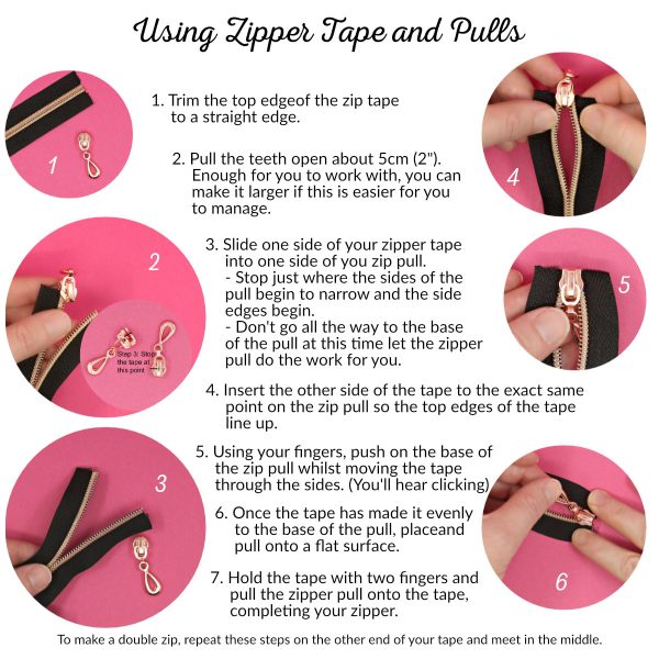 #5 Raindrop Zip Pull – Gold – 4 Pack