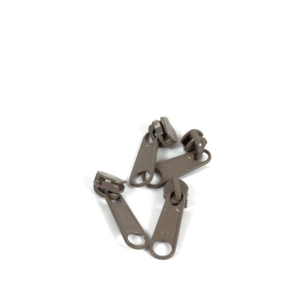 #5 YKK Zipper – Warm Grey + 4 Pulls
