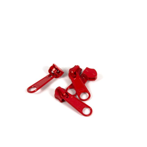 #5 YKK Zipper – Red + 4 Pulls