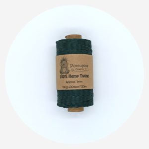 1mm Hemp Twine – Forest 130m