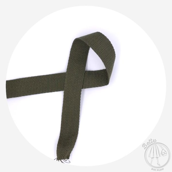 25mm Cotton Webbing – Army Green