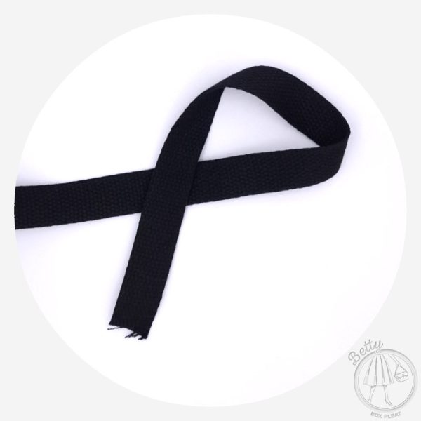 25mm Cotton Webbing – Black