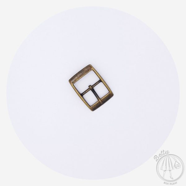 25mm (1in) Single Middle Bar Buckle – Antique Brass