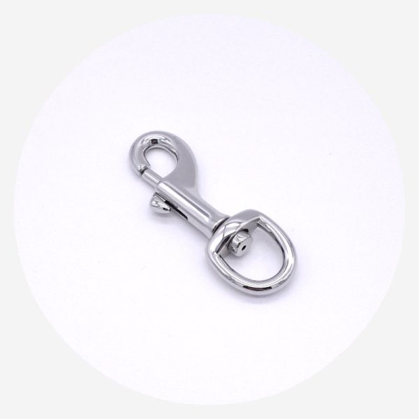 16mm (5/8in) Swivel Dog Clip – Silver – 10 pack
