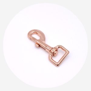 20mm (3/4in) Swivel Dog Clip – Rose Gold – 10 pack