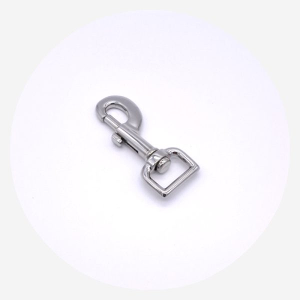 20mm (3/4in) Swivel Dog Clip – Silver – 10 pack