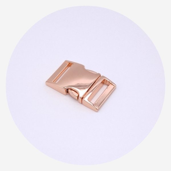25mm (1in) Side Release Clips – Rose Gold