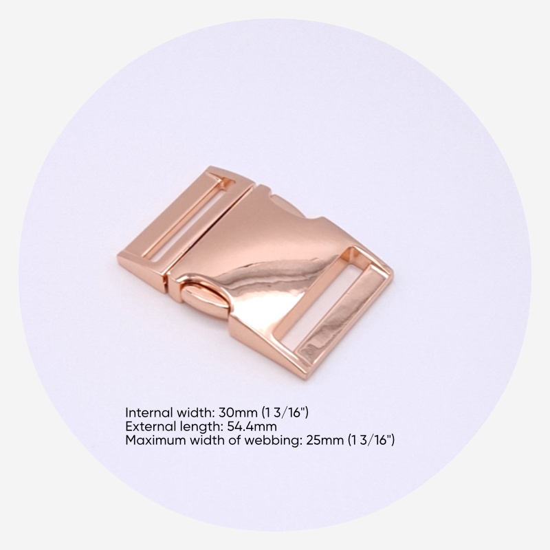30mm Side Release Clips – Rose Gold