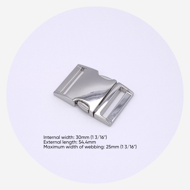 30mm Side Release Clips – Silver
